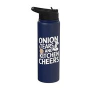 Onion Tears Funny Chef Cook Kitchen Stainless Steel Insulated Water Bottle