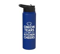 Onion Tears Funny Chef Cook Stainless Steel Insulated Water Bottle