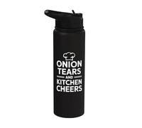 Onion Tears Funny Chef Cook Stainless Steel Insulated Water Bottle