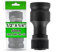 ONIX TECH Adaptateur Visseuse a Choc pour hocs - avec Carré D'entrée 1/2" et Hexagone de Sortie 1/4" - en CR-V de Haute Qualité - Garantie de 5 Ans