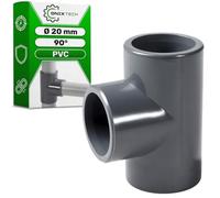 ONIX TECH Raccord PVC Pression Égal 20 mm - Raccord PVC Té 3 Voies 90° pour Arrosage pour Évacuation pour Piscines pour Canalisations - Made in Spain - Garantie de 5 Ans