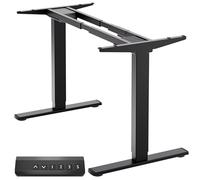 ONKRON Cadre Bureau Assis Debout Électrique, 2 Moteurs, 100 kg, CDF222E-B | Piètement de bureau motorisé, 3 positions mémoire, réglage fluide, structure stable, pour travail, études & home office, noir