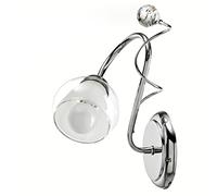 onli Applique Lampe murale moderne en métal chromé et cristal