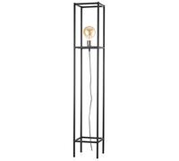 ONLI - Lampadaire style urbain Floki en métal noir avec support de l'ampoule couleur cuivre