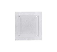ONLI - Plafonnier moderne LED intégré 12W 4000K en verre blanc et cristaux, 28 x 28 cm
