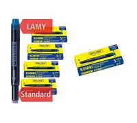 ONLINE 17036/12 Cartouches d'encre Kombi Bleu Royal, pour stylo plume ou roller, effaçable, boîte de 5 cartouches, celle qui est toujours compatible!