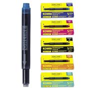ONLINE 25x cartouches colorées, compatible avec Lamy, Pelikan, Stabilo etc., cartouches d'encre universelles, cartouches de remplissage, cartouche combinée pack économique