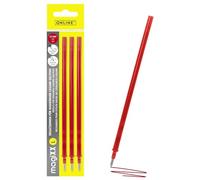 Online 3x recharge pour stylo gel effaçable, compatible avec Legami, couleur rouge, pointe moyenne 0,7 mm, encre gel thermosensible, rechargeable