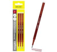 Online 3x recharge roller effaçable rouge, compatible magiXX, Frixion etc., pour stylos à encre gel effaçables, pointe moyenne, rechargeable