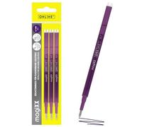 Online 3x recharge roller effaçable violet, compatible magiXX, Frixion etc., pour stylos à encre gel effaçables, pointe moyenne, rechargeable