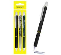 Online 3x stylo roller gel effaçable garcons, stylo à bille encre gel bleu magiXX Design, partie soft grip, rechargeable, ideal pour enfants et pour l'école, pointe moyenne