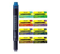 Online 40x Cartouches d'encre colorées pour stylos-plumes, compatible avec Lamy, Pelikan, Schneider etc, encre de différentes couleurs, recharges d'encre universelles pour stylos-plumes