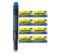 Online 40x Cartouches d'encre combi bleu royale, compatible avec LAMY, Pelikan, Schneider etc, recharges d'encre universelles pour stylos-plumes, effaçables et lavables