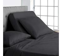 Online Bedding Linen Flex Top Lot de 4 draps pour lit king size 800 fils 100 % coton égyptien avec poche profonde de 45,7 cm - Draps à tête flexible pour lit king size 86,4 cm - Gris foncé