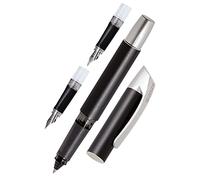 ONLINE Campus Lot de 3 stylos scolaires ergonomiques + stylo roller à cartouche d'encre + stylo de calligraphie pour l'école Noir