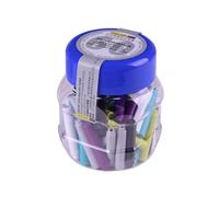 ONLINE Cartouches d'encre standard multicolores, encre universelle pour stylo à plume et roller, compatible avec toutes les recharges standard courantes, 60 pièces, couleur bleu roi, effaçable