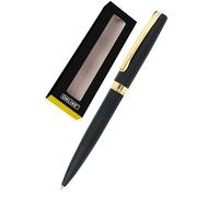 Online Eleganza Stylo à bille rotatif I Métal I Couleur : noir et or I Recharge de grande capacité interchangeable I Clip métallique I Couleur de l'encre noire I Stylo à bille avec emballage cadeau