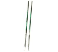 ONLINE Lot de 2 recharges pour stylo à bille, mine standard A2, couleur d'encre verte, épaisseur de trait M (moyenne), indélébile, résistantes à l'eau, Kullimine