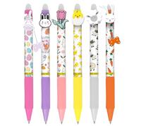 Online magiXX Spring Edition- Lot de 6 stylos à encre gel effacable - Idée cadeau pour Pâques - Lapin - Poussin - Mouton - Tulipes - Carottes - Pour enfants et adultes - Encre gomme thermo-sensible