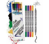 Online Parure Calli.Brush Classic, set de 5 stylos feutre calligraphie avec deux côtés (côté calligraphie de 2 mm et côté pinceau flexible) pour handlettering/bullet journaling/écriture créative