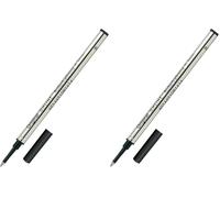 Online recharge rollerball, ligne de 0,7 mm, couleur d'écriture noire, ISO 14145-2, boîtier métallique, 1 pièce OR/40072 (Lot de 2)