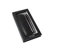 Online set d'écriture Eleganza Diamond │ ensemble de stylo-plume & stylo-bille & étui en cuir │plume iridium M │ réchargeable │ coffret cadeau │ couleur titan