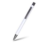 Online Soft Metal stylo à bille stylo-bille rétractable en aluminium avec surface soft-touch recharge remplaçable encre bleue cadeau parfait I couleur: blanc I 21734/3D