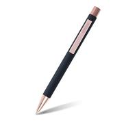 Online Soft Metal stylo à bille stylo-bille rétractable en aluminium avec surface soft-touch recharge remplaçable encre bleue cadeau parfait I couleur: noir rose I 21732/3D
