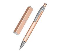 Online stylo à bille graphite, stylo-bille en métal, stylo à bille rétractable en aluminium, recharge remplaçable, encre noire, étui exclusif, cadeau parfait, couleur rose