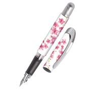Online Stylo à encre College Cherry Blossom│ stylo plume ergonomique pour l'école │ plume moyenne, partie soft grip │ pour cartouches d'encre standard │ rechargeable │idéal pour enfants