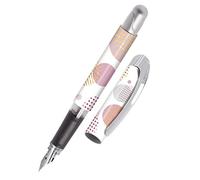 ONLINE Stylo à encre College Shiny Bubbles │ stylo plume ergonomique pour l'école │ plume moyenne, partie soft grip │ pour cartouches d'encre standard │ rechargeable │idéal pour enfants