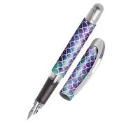 Online Stylo à encre College Shiny Dreams│ stylo plume ergonomique pour l'école │ plume moyenne, zone de préhension toucher soft │ pour cartouches d'encre standard │ rechargeable │idéal pour enfants