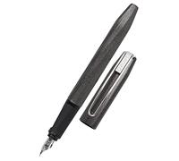 ONLINE Stylo à encre Slope Metallic Rose │ stylo plume ergonomique pour l'école │ plume moyenne, partie soft grip │ pour cartouches d'encre standard │ rechargeable │ pour filles/garçons/adultes