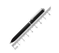 Online stylo bille Mini Portemonnaie Noir, rétractable, recharge standard D1 bleu, indélébile, petit stylo à bille - seulement 8 cm