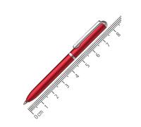 Online stylo bille Mini Portemonnaie Rouge, rétractable, recharge standard D1 bleu, indélébile, petit stylo à bille - seulement 8 cm