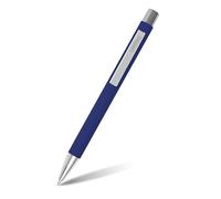 Online Stylo bille Soft Metal, stylo bille rétractable en aluminium, recharge internationale de grande capacité, couleur d'écriture bleue, indélébile, Classic Bleu avec toucher doux, clip métallique