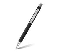 Online Stylo bille Soft Metal, stylo bille rétractable en aluminium, recharge internationale de grande capacité, couleur d'écriture bleue, indélébile, Classic Black avec toucher doux, clip métallique