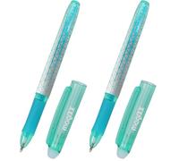 Online stylo gel effaçable magiXX Turquoise | Stylo à encre gel thermosensible effaçable turquoise | stylo roller rechargeable avec gomme | pointe moyenne | idéal pour apprendre à écrire, école