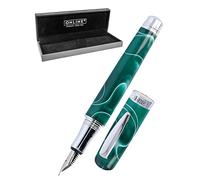 Online Stylo plume Bohemian Art Vert, en acrylique semi-transparent, plume iridium moyenne, pour cartouches d'encre standard ou convecteur, taille midi, en coffret cadeau 44007