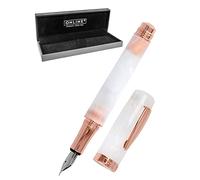 Online Stylo plume Bohemian Art White Rose, en acrylique semi-transparent, plume iridium moyenne, pour cartouches d'encre standard ou convecteur, taille midi, en coffret cadeau 44032