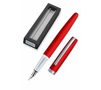 Online stylo-plume Eleganza │ stylo en métal │ plume en iridium M │ convient aux cartouches d'encre standard ou convecteur │ boîte cadeau | couleur rouge