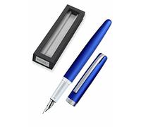 Online stylo-plume Eleganza │ stylo en métal │ plume en iridium M │ convient aux cartouches d'encre standard ou convecteur │ boîte cadeau | couleur bleu