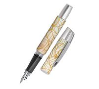 Online Stylo plume ergonomique pour l'école - Campus Golden Leaves - plume iridium M (moyenne) robuste, utilise des cartouches d'encre standard, rechargeable, pour filles/garçons/adultes
