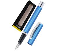 Online Stylo plume Vision Bleu, stylo en aluminium, plume en iridium medium, convient aux cartouches d'encre standard et aux convertisseurs, rechargeable, en boîte cadeau