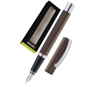 ONLINE VISION Classique Cognac - Stylo plume rechargeable, pointe moyenne, boîte Slim