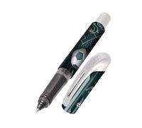 Online stylo roller ergonomique Football │ pour l'école et le lycée │ poignée souple pour gauchers et droitiers │ cartouches d'encre standard, rechargeables, couleur bleue │ pour étudiants