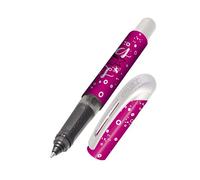 Online stylo roller ergonomique Pink │ pour l'école et le lycée │ poignée ergonomique pour gauchers et droitiers │ cartouches d'encre standard, rechargeables, couleur bleue │ pour filles et garçons