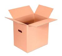 Only Boxes Lot de 10 boîtes de déménagement | Boîtes de déménagement et de rangement avec poignée | Boîtes ultrareforcées | Dimensions 48 x 28 x 28 | 10 unités