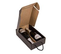 Only Boxes Lot de 4 boîtes de rangement en carton pour cave, champagne ou cave, noir mat