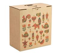 ONLY BOXES Stackable Brown Box for Christmas Batches - Ideal for Bottles, Cans or Sausages, Exterior Handle, Self-Assembly System, Recyclable, Stock Available, brown, 6 botellas, Garment Bag